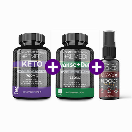 3 Combo Pack - 1 KETO + 1 CleanseDetox + 1 CraveBlocker